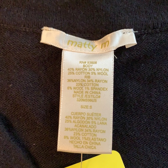 Matty M Womens 3/4 Sleeve Knit Sweater - Picture 3 of 3